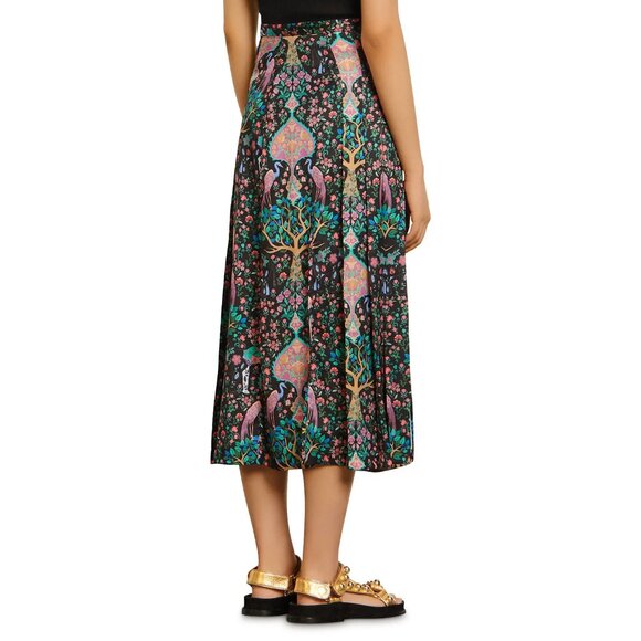 Last Chance! EUC Sandro Ivane Enchanted Forest Midi Skirt 0, XS $295 - Picture 3 of 12